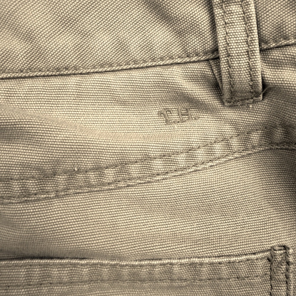 Tommy Hilfiger Khaki Cotton Button Front Mini Skirt Tan Canvas A-Line Size 14 - Picture 8 of 8